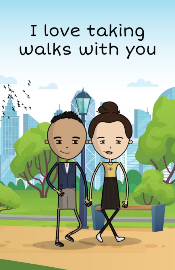 page: i love taking walks with you