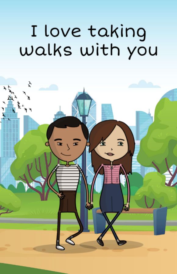 page: i love taking walks with you